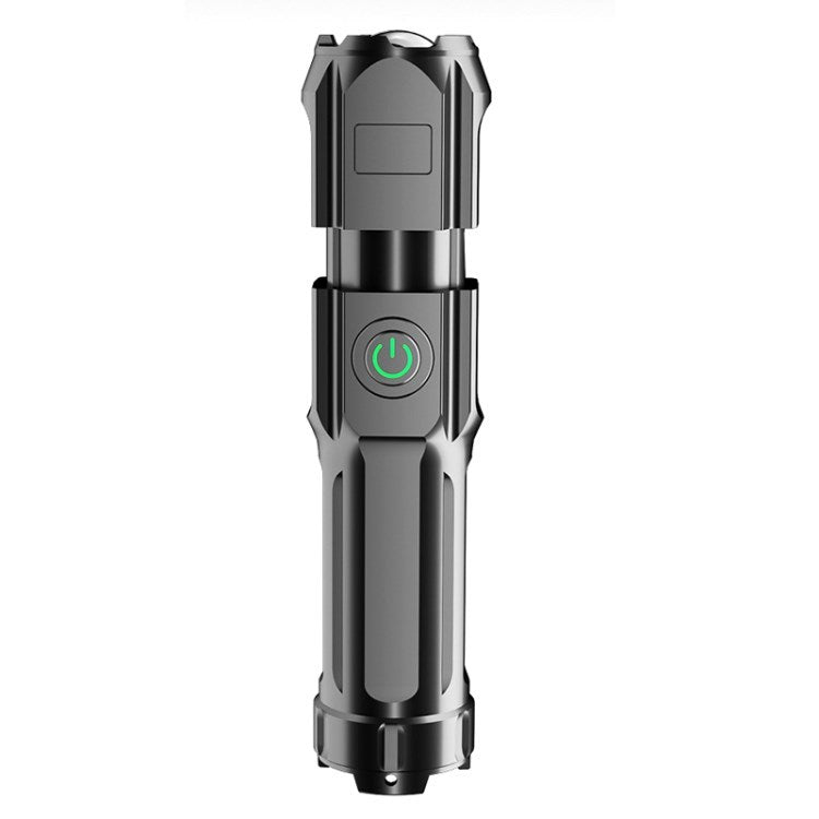 SHENFEIHUO Zoomable Flashlight Portable USB Rechargeable LED Torch Light - Black SHENFEIHUO Zoomable Flashlight Portable USB Rechargeable LED Torch Light - Black